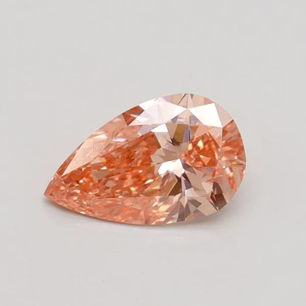 0.5ct PEAR Fancy Intense Pink VS1 Coloured Lab diamond