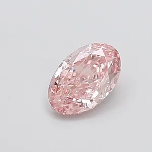 0.91ct OVAL Fancy Intense Pink VS2 Coloured Lab diamond
