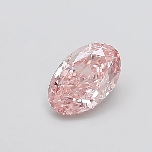 0.91ct OVAL Fancy Intense Pink VS2 Coloured Lab diamond