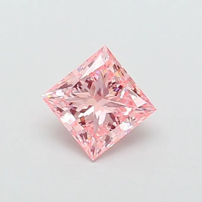 1.72ct PRINCESS Fancy Intense Pink VVS2 Coloured Lab diamond