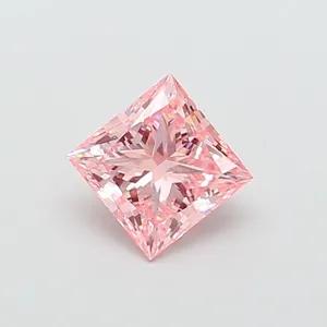 1.72ct PRINCESS Fancy Intense Pink VVS2 Coloured Lab diamond