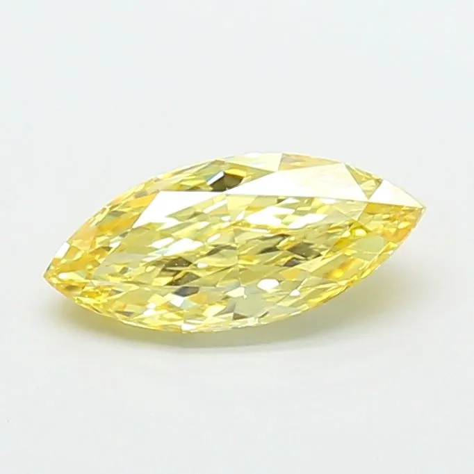 1.72ct MARQUISE Fancy Vivid Yellow VS1 Coloured Lab diamond