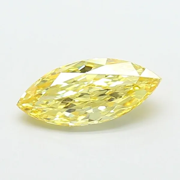 1.72ct MARQUISE Fancy Vivid Yellow VS1 Coloured Lab diamond