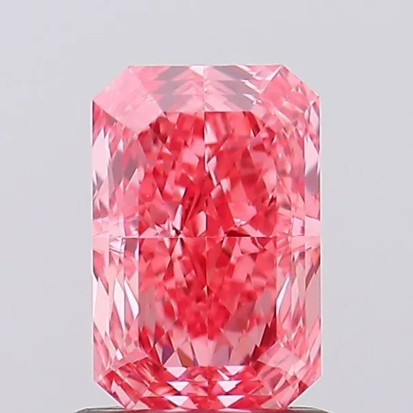 1.16ct RADIANT Fancy Vivid Pink VS1 Coloured Lab diamond