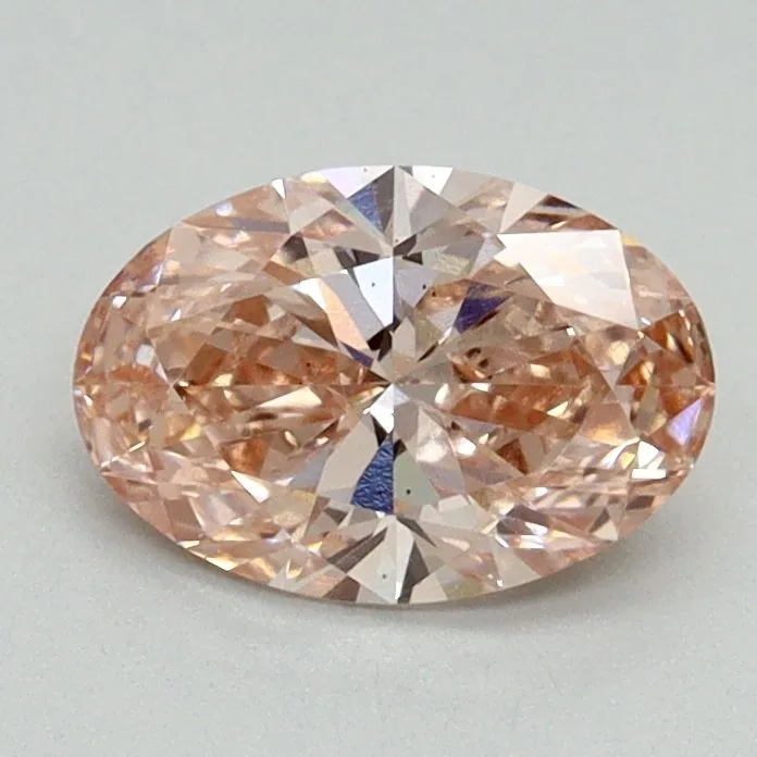 0.91ct OVAL Fancy Vivid Pink VS2 Coloured Lab diamond