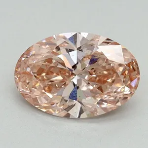 0.91ct OVAL Fancy Vivid Pink VS2 Coloured Lab diamond