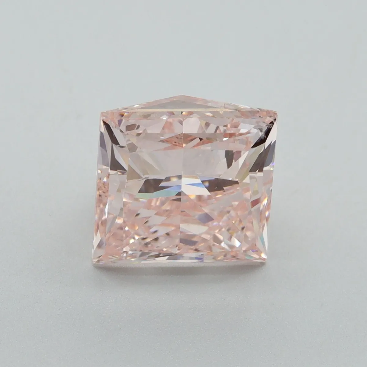 4.47ct PRINCESS Fancy Intense Pink SI1 Coloured Lab diamond