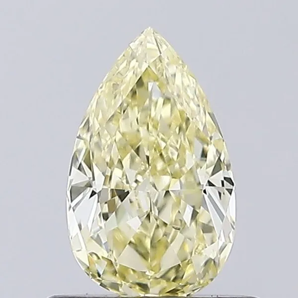 0.58ct PEAR Fancy Light Yellow VVS2 Coloured Lab diamond