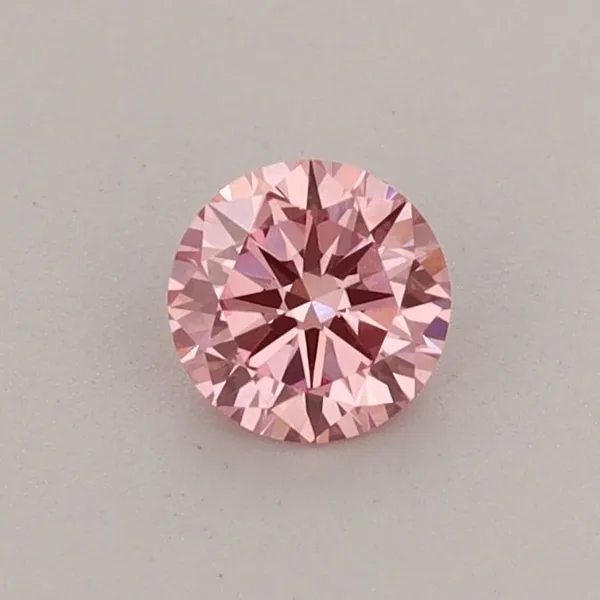 0.35ct ROUND Fancy Vivid Pink VVS2 Coloured Lab diamond
