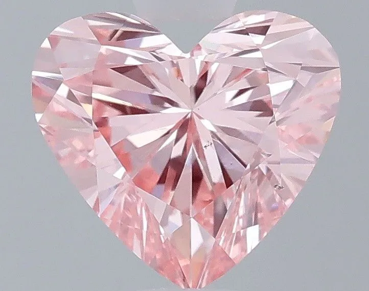 1.00ct HEART Fancy Vivid Pink VS2 Coloured Lab diamond