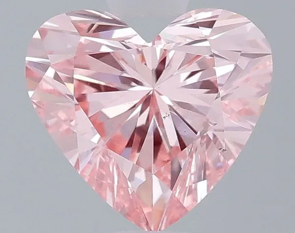 1ct HEART Fancy Vivid Pink VS2 Coloured Lab diamond