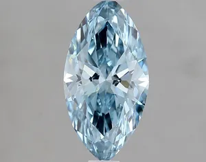 1.02ct MARQUISE Fancy Vivid Blue VVS2 Coloured Lab diamond