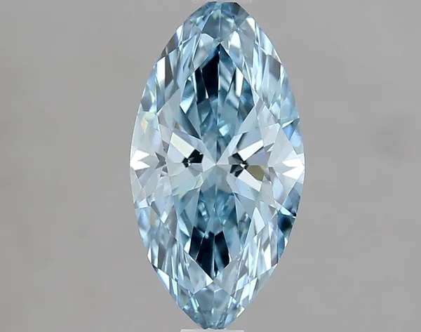 1.02ct MARQUISE Fancy Vivid Blue VVS2 Coloured Lab diamond