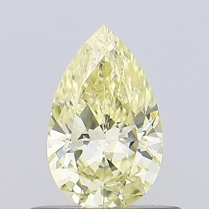 0.45ct PEAR Fancy Light Yellow VS1 Coloured Lab diamond