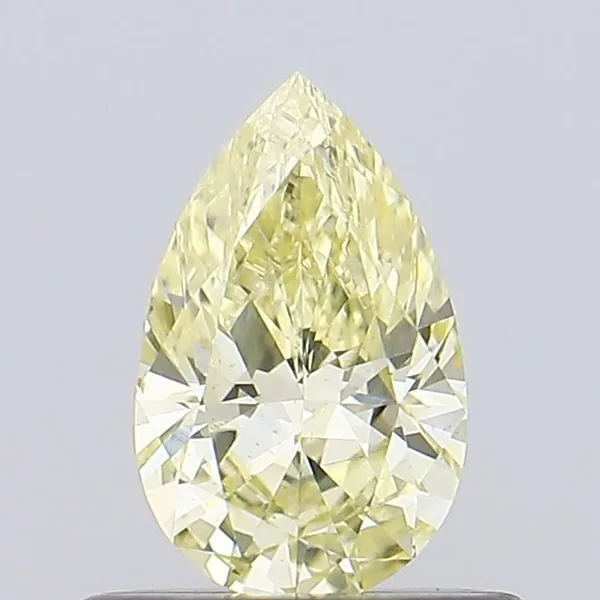 0.45ct PEAR Fancy Light Yellow VS1 Coloured Lab diamond