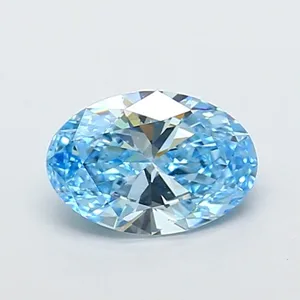 1.04ct OVAL Fancy Vivid Blue VVS2 Coloured Lab diamond