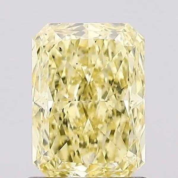 1.07ct RADIANT Fancy Vivid Yellow VS2 Coloured Lab diamond