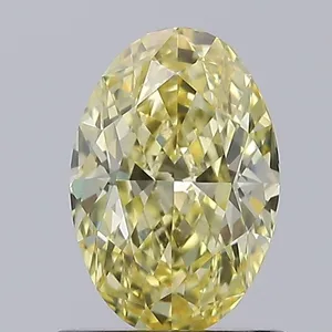 1.07ct OVAL Fancy Intense Yellow VVS2 Coloured Lab diamond