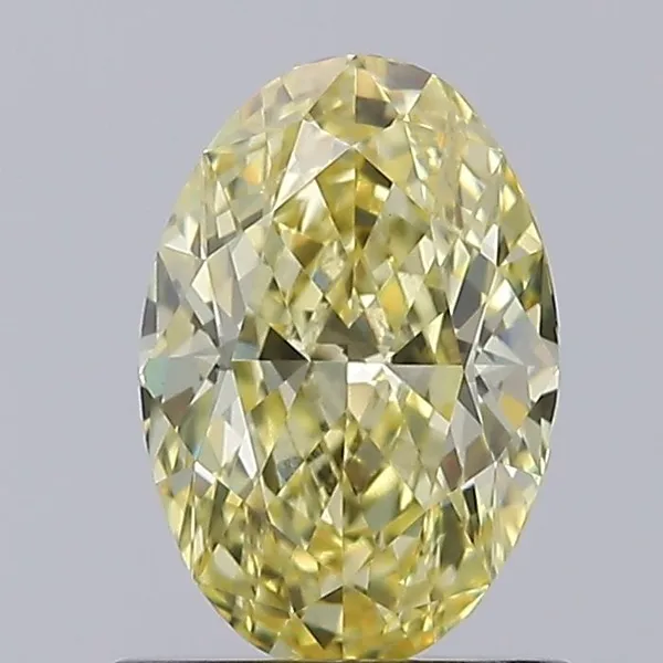 1.07ct OVAL Fancy Intense Yellow VVS2 Coloured Lab diamond