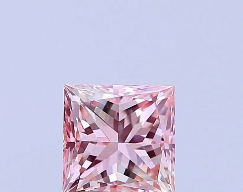 0.51ct PRINCESS Fancy Intense Pink VS1 Coloured Lab diamond