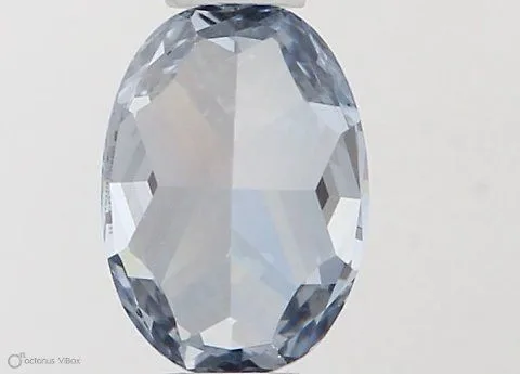 0.5ct OVAL Fancy Vivid Blue VS1 Coloured Lab diamond