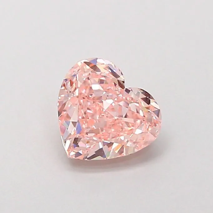 1.00ct HEART Fancy Intense Pink VS1 Coloured Lab diamond