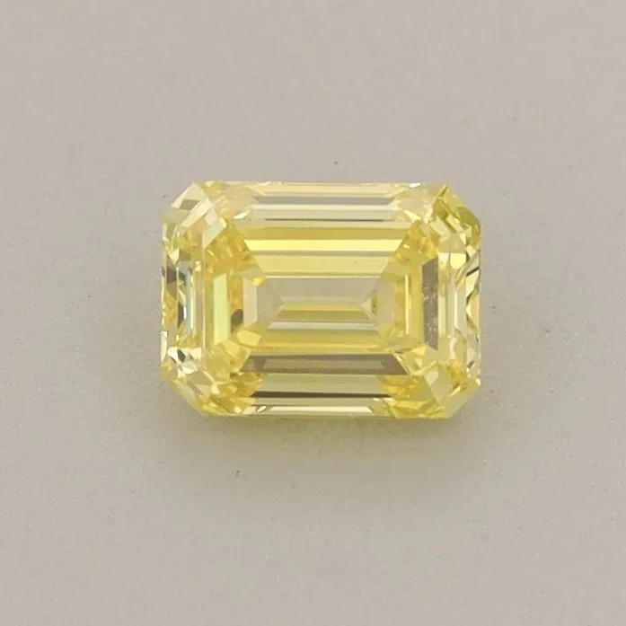 0.43ct EMERALD Fancy Intense Yellow VS1 Coloured Lab diamond