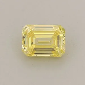 0.43ct EMERALD Fancy Intense Yellow VS1 Coloured Lab diamond