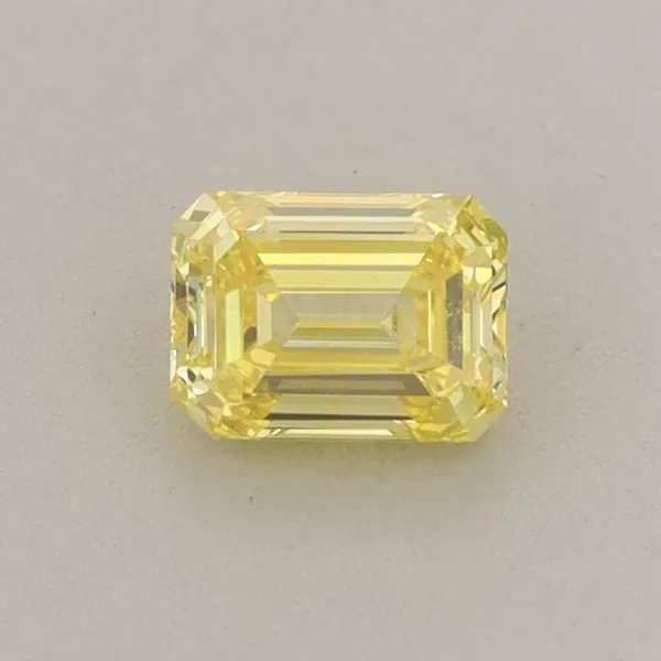 0.43ct EMERALD Fancy Intense Yellow VS1 Coloured Lab diamond