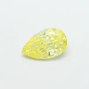 0.9ct PEAR Fancy Intense Yellow VS1 Coloured Lab diamond