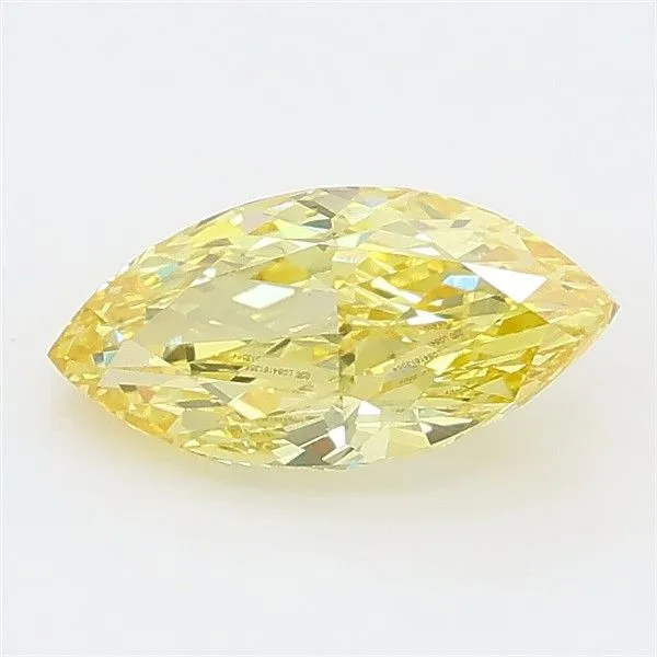 0.95ct MARQUISE Fancy Vivid Yellow VS1 Coloured Lab diamond