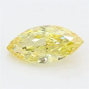 0.95ct MARQUISE Fancy Vivid Yellow VS1 Coloured Lab diamond