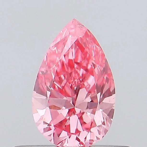 0.37ct PEAR Fancy Vivid Pink VS1 Coloured Lab diamond