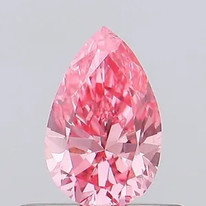 0.37ct PEAR Fancy Vivid Pink VS1 Coloured Lab diamond