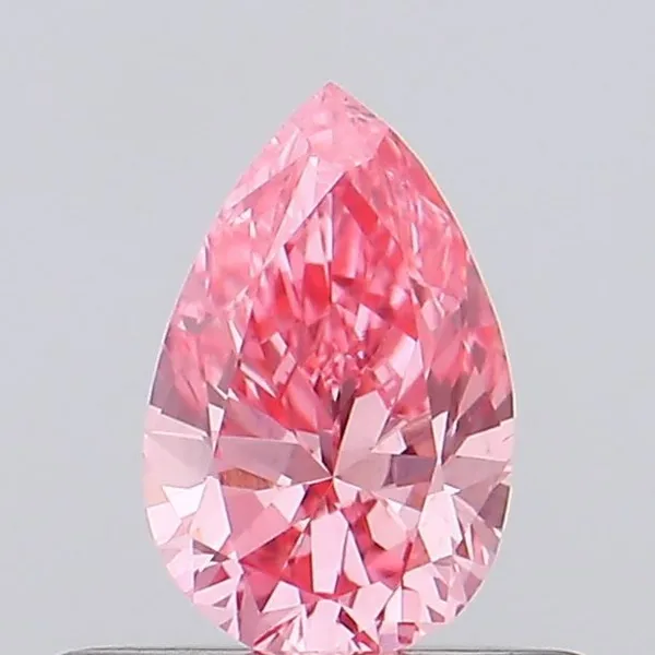 0.37ct PEAR Fancy Vivid Pink VS1 Coloured Lab diamond