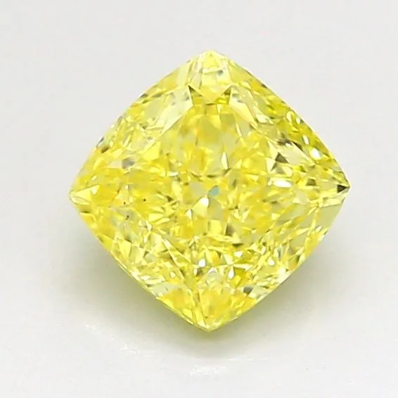 1.06ct CUSHION Fancy Intense Yellow VS1 Coloured Lab diamond