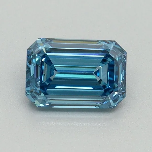 1.01ct EMERALD Fancy Vivid Blue VS1 Coloured Lab diamond