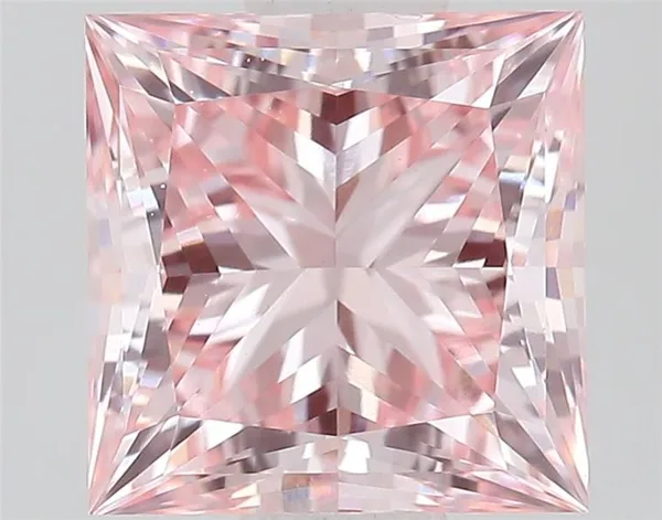 1.05ct PRINCESS Fancy Vivid Pink VVS2 Coloured Lab diamond