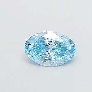 1.04ct OVAL Fancy Vivid Blue VVS2 Coloured Lab diamond