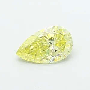 0.61ct PEAR Fancy Intense Yellow VVS2 Coloured Lab diamond
