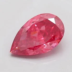 0.79ct PEAR Fancy Vivid Pink VS1 Coloured Lab diamond