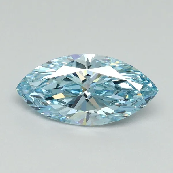 1.03ct MARQUISE Fancy Vivid Blue VS1 Coloured Lab diamond
