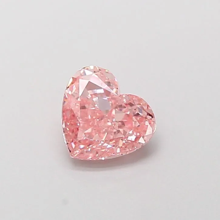 1.04ct HEART Fancy Vivid Pink VVS1 Coloured Lab diamond
