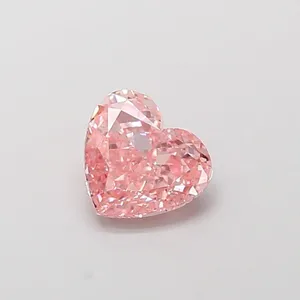 1.04ct HEART Fancy Vivid Pink VVS1 Coloured Lab diamond