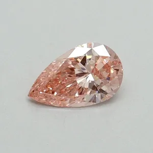 0.3ct PEAR Fancy Vivid Pink VVS2 Coloured Lab diamond