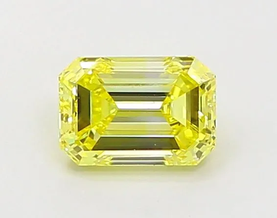 1.19ct EMERALD Fancy Intense Yellow VS2 Coloured Lab diamond