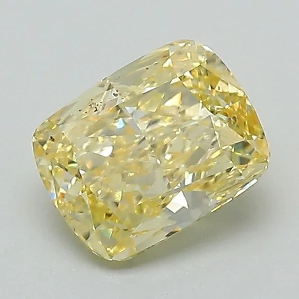 1.16ct CUSHION Fancy Intense Yellow VS1 Coloured Lab diamond