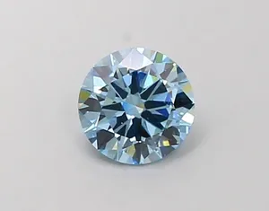 1ct ROUND Fancy Vivid Blue SI1 Coloured Lab diamond