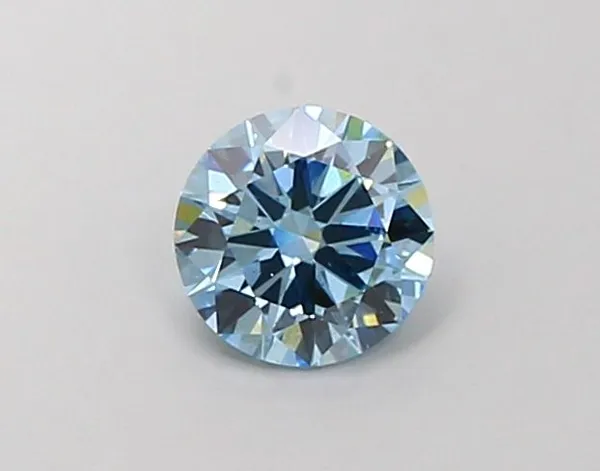 1ct ROUND Fancy Vivid Blue SI1 Coloured Lab diamond