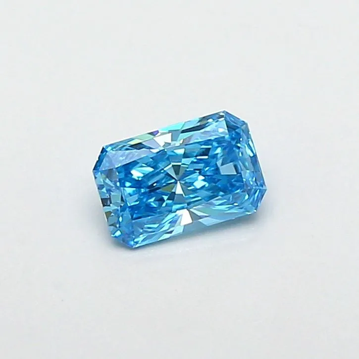 0.44ct RADIANT Fancy Vivid Blue VVS2 Coloured Lab diamond